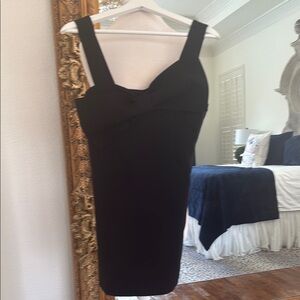 English Factory Gorgeous Bow Sleeveless Elegant Black Dress Size S